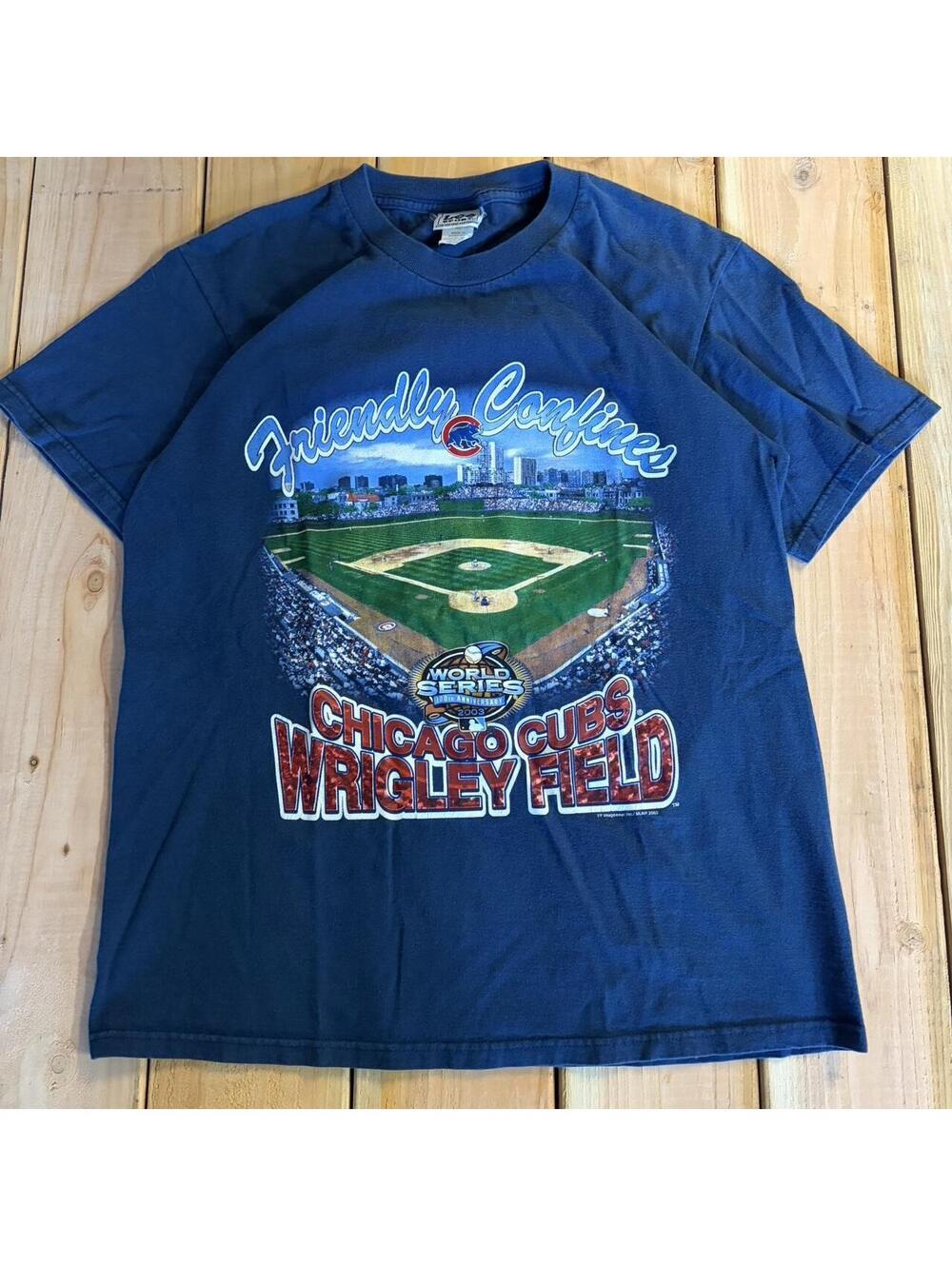 2003 Chicago Cubs World Series navy blue tee Size M